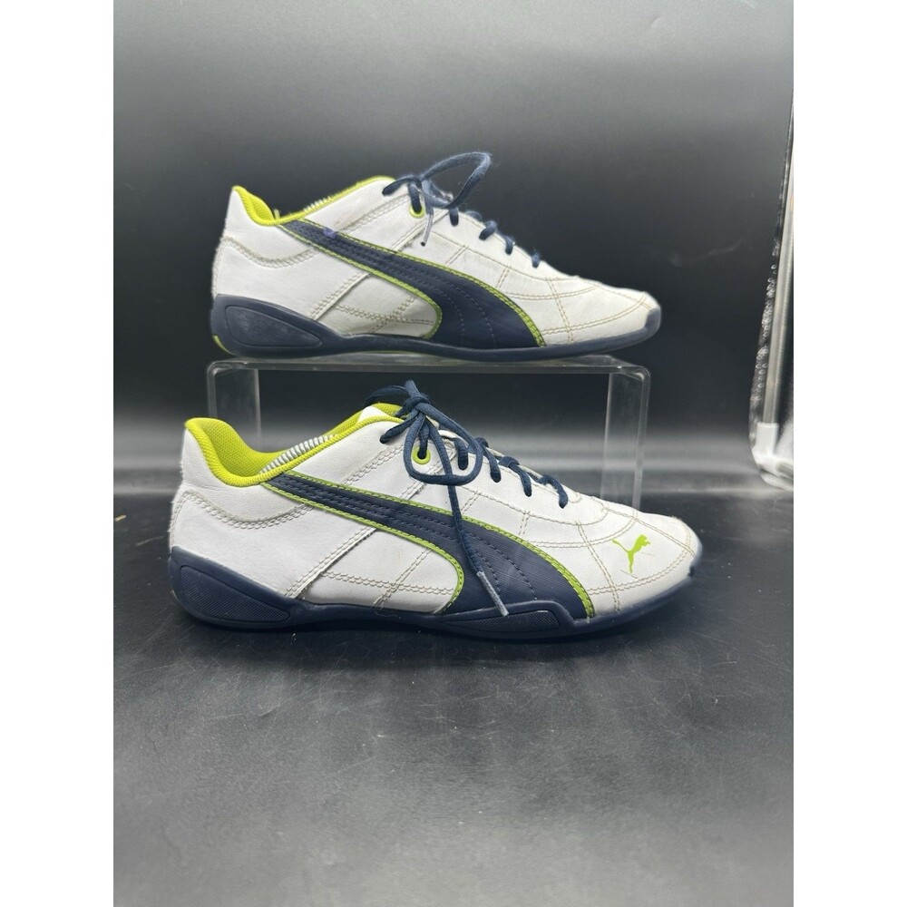 Puma Tune Cat 3 Jr. White/Yellow Junior Youth Size 5C GUC